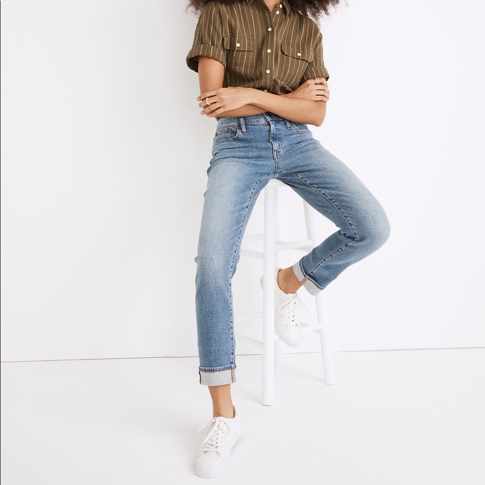 NWT Madewell The Slim Boyjean in Mayberry Wash